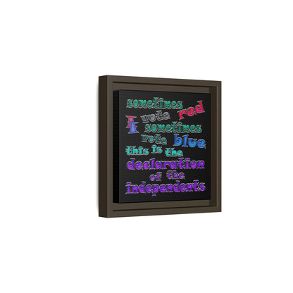 declaration of the independents - framed canvas art (black)