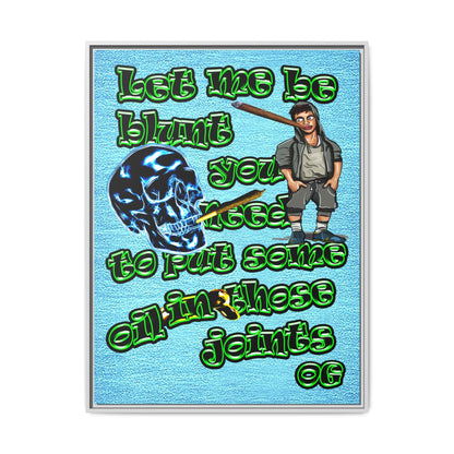 og - framed canvas art (faded blue)