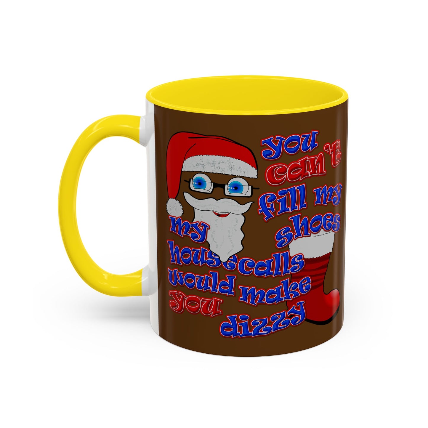 santa's shoes - Accent Mug (brown)