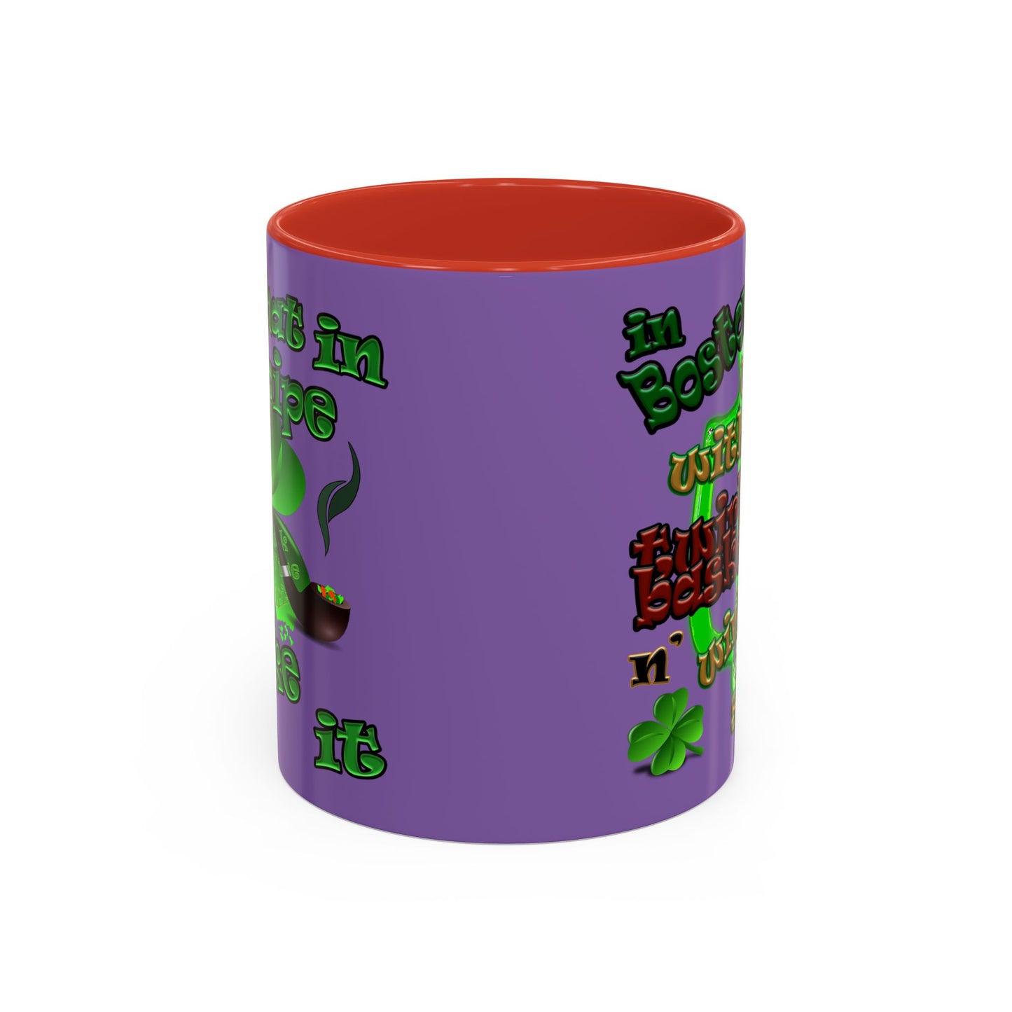 celtics logo - Accent Mug (light purple)