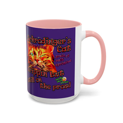 schrodinger's cat - Accent Mug (purple)