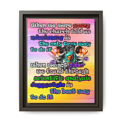doggystyle - framed canvas art (color blur)