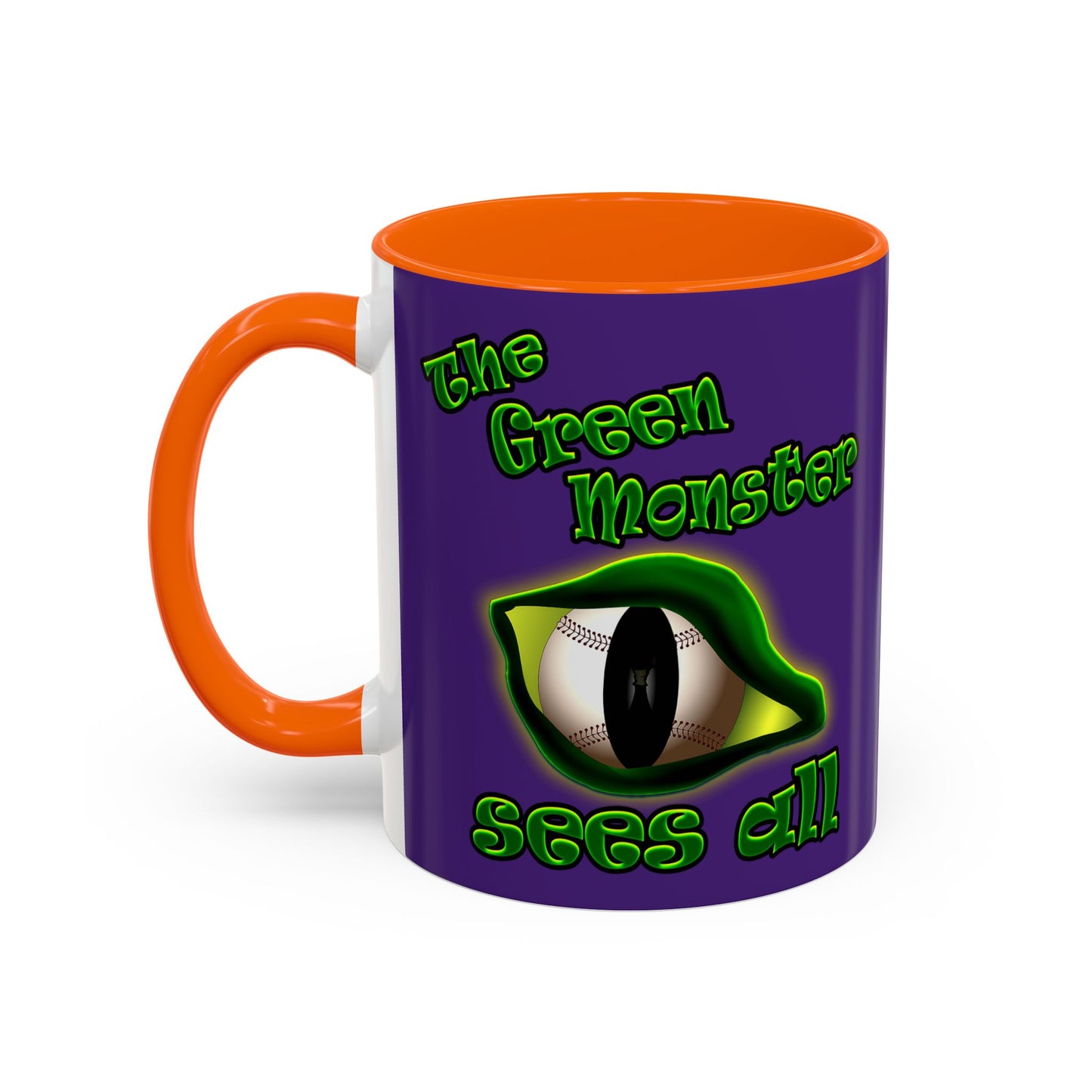 green monster - Accent Mug (purple)