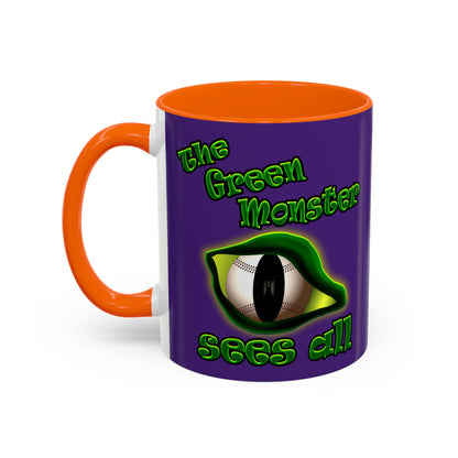 green monster - Accent Mug (purple)