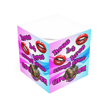 hoes b4 bros - note cube (light blue-pink wave)