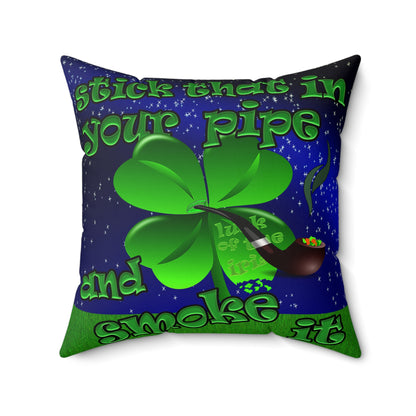 celtics logo - Faux Suede Square Pillow - ('snoops' background)