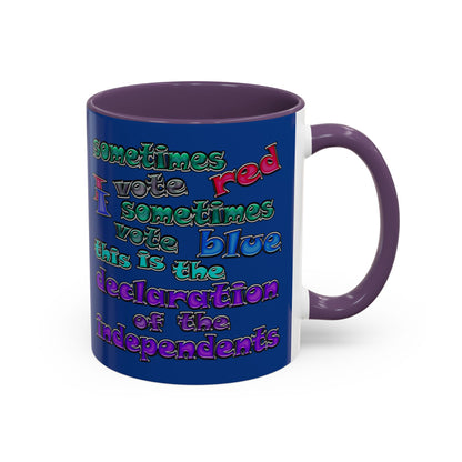 declaration of the independents - Accent Mug (dark blue)