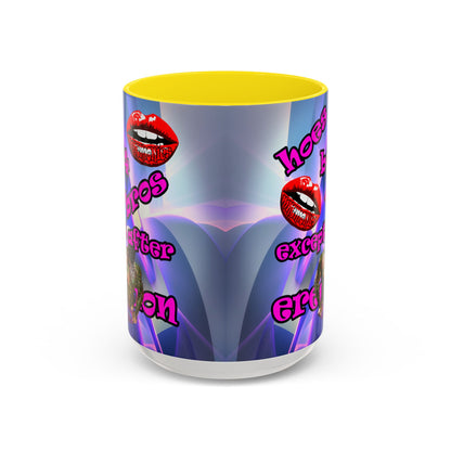 hoes b4 bros - Accent Mug (grey-pink wave)