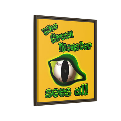 green monster - framed canvas art (yellow)