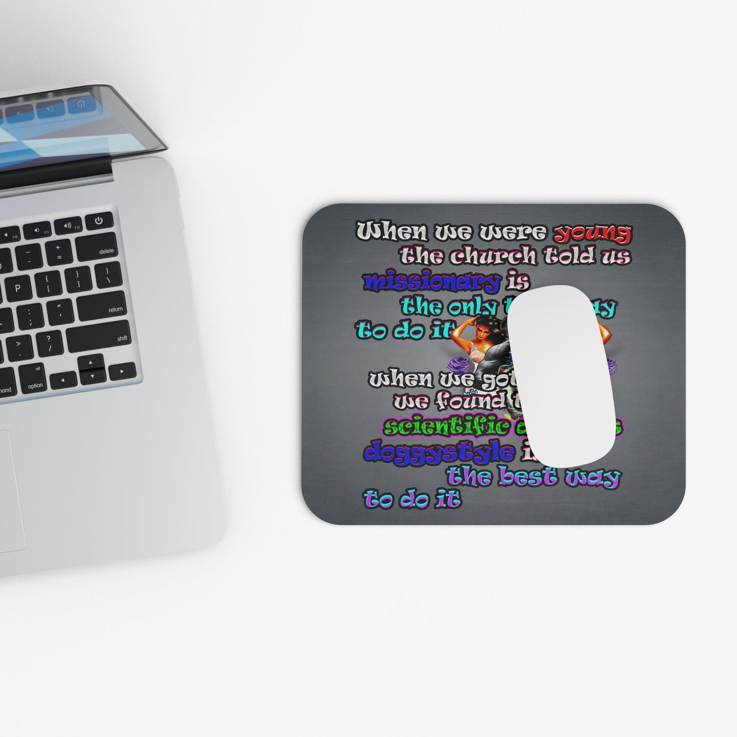 doggystyle - Mouse Pad (Rectangle) (grey-light grey)