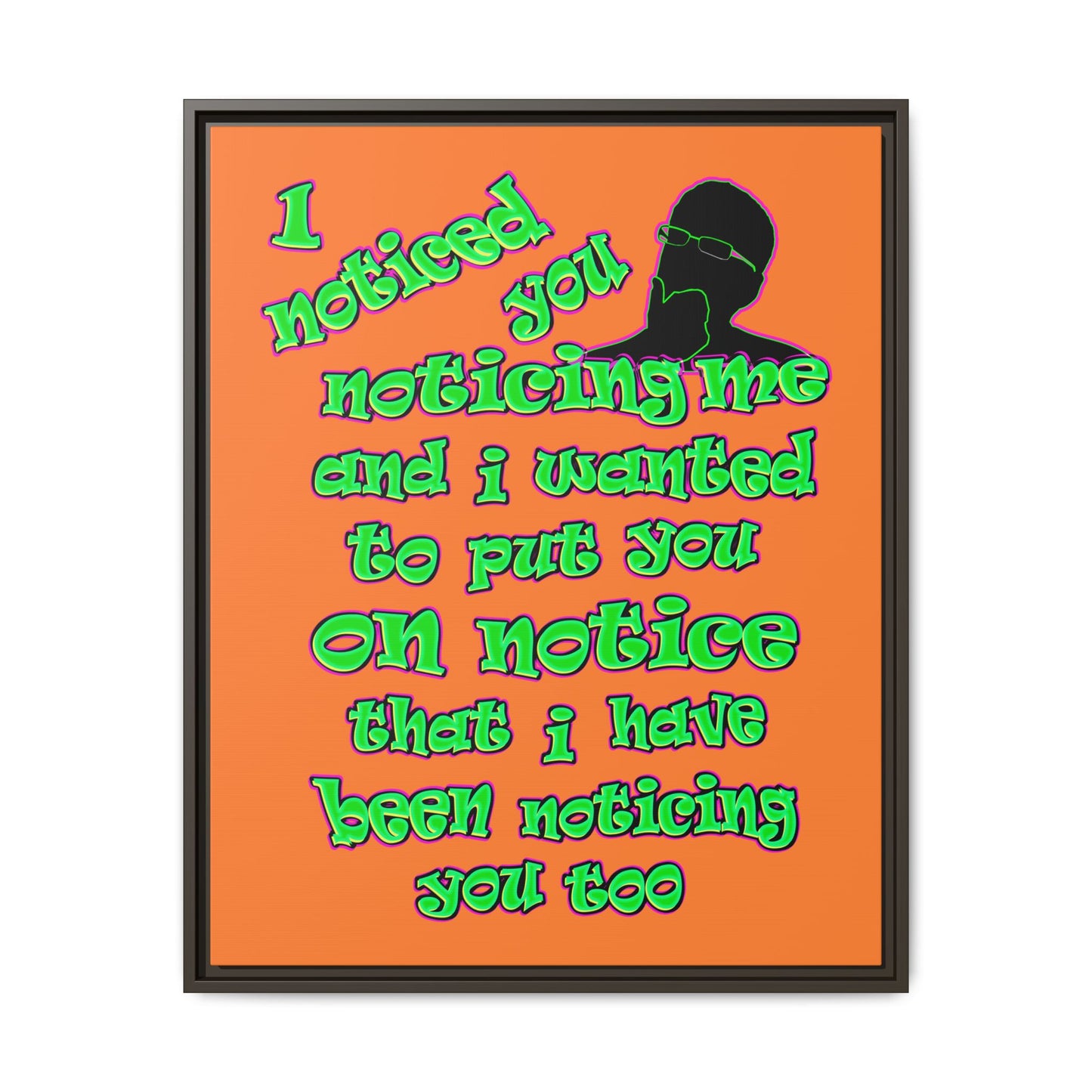 noticed you noticing - framed canvas art (crusta)