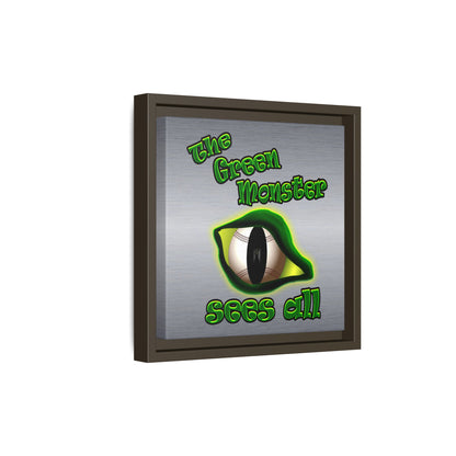 green monster - framed canvas art (brushed nickel)