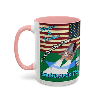shoot for the stars - Accent Mug (dark green)