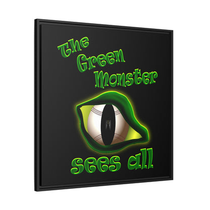 green monster - framed canvas art (black)