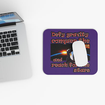 defy conquer reach - Mouse Pad (Rectangle) (purple)