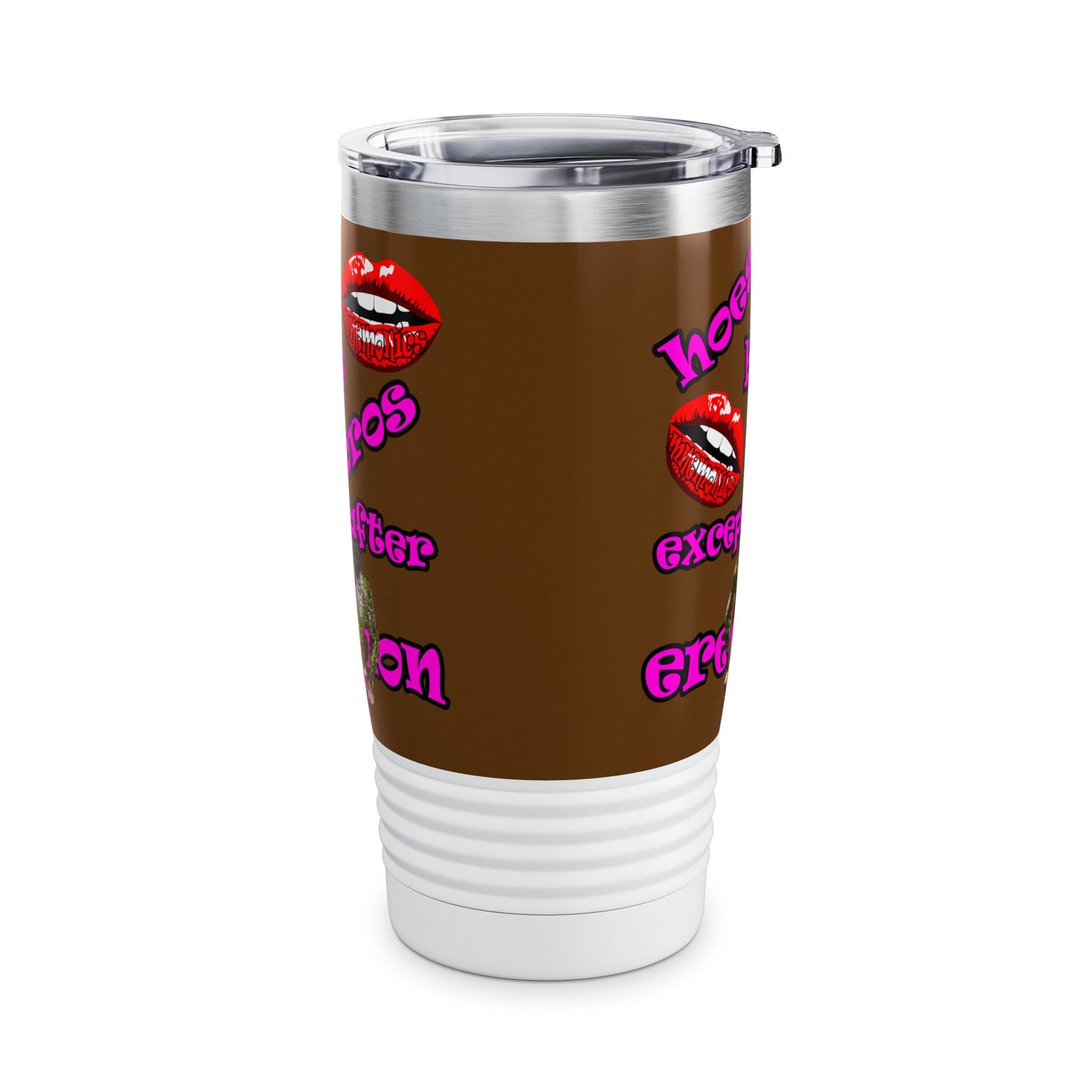 hoes b4 bros - Ringneck Tumbler, 20oz (brown)