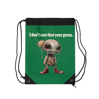I don't care that your grey - Drawstring Bag (dark green)
