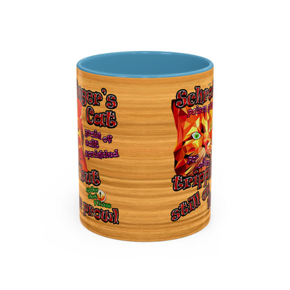 schrodinger's cat - Accent Mug (butterscotch wood finish)