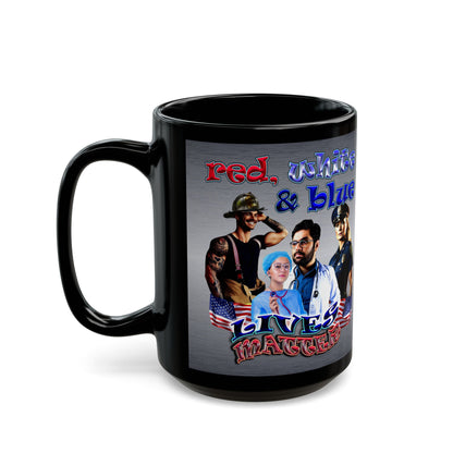 rw&b lives matter - Black Mug (brushed nickel)