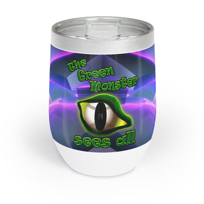 green monster - Chill Wine Tumbler (grey-pink wave)