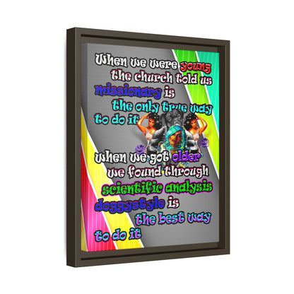 doggystyle - framed canvas art (rainbow split)