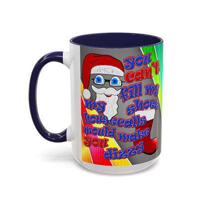 santa's shoes - Accent Mug (rainbow split)