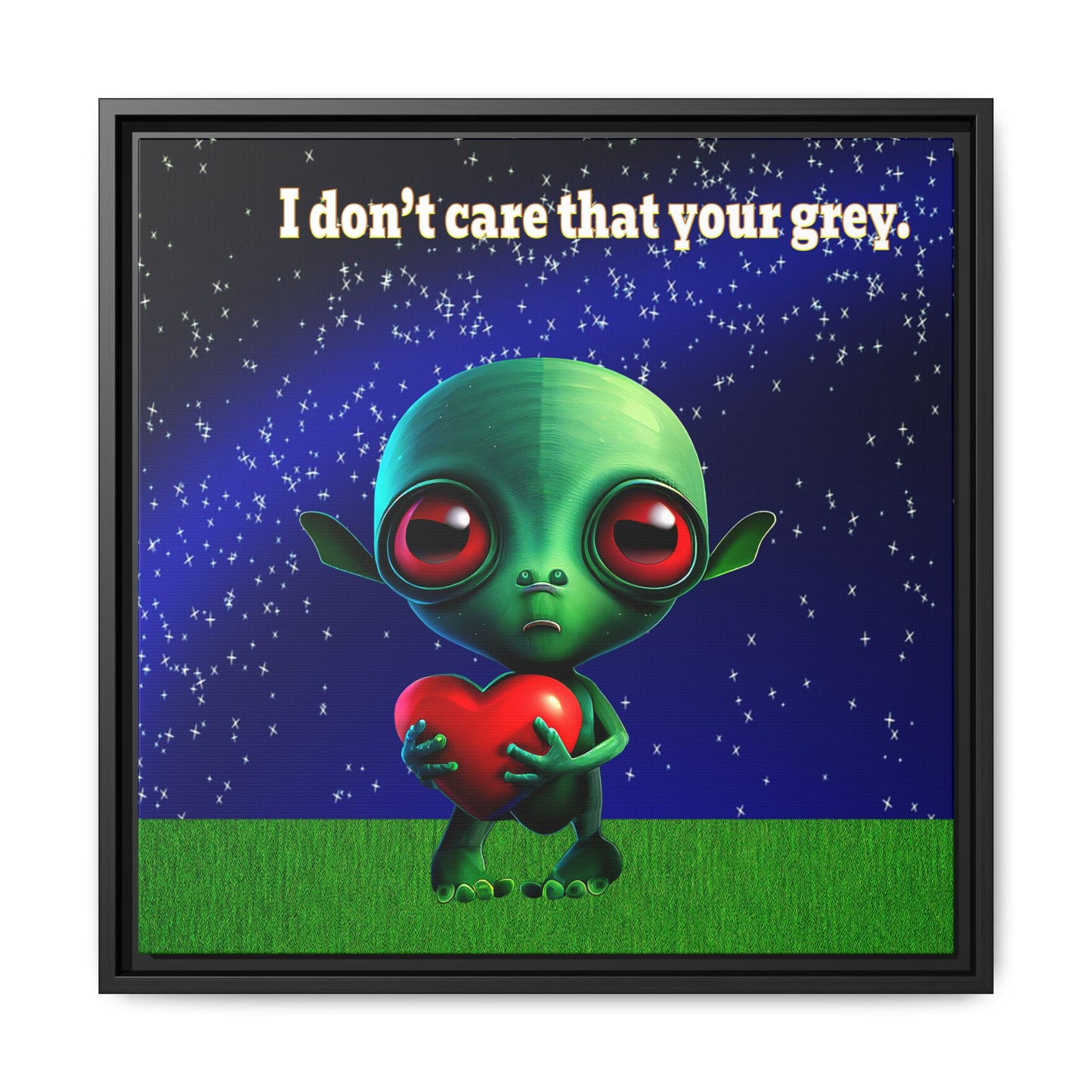 I don't care that your grey - framed canvas art ('snoops' background)