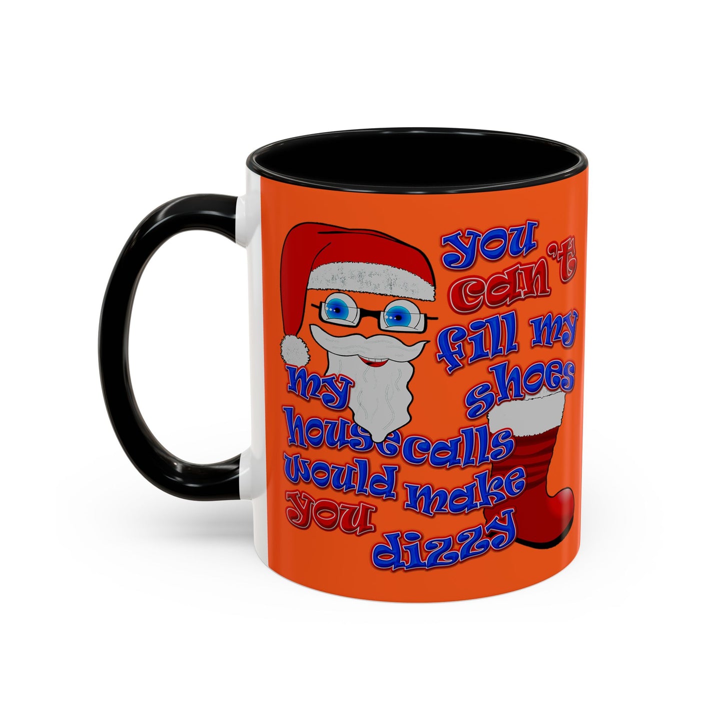 santa's shoes - Accent Mug (orange)