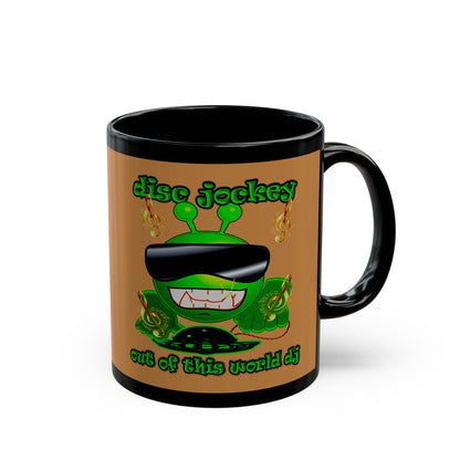 disc jockey - Black Mug (light brown)