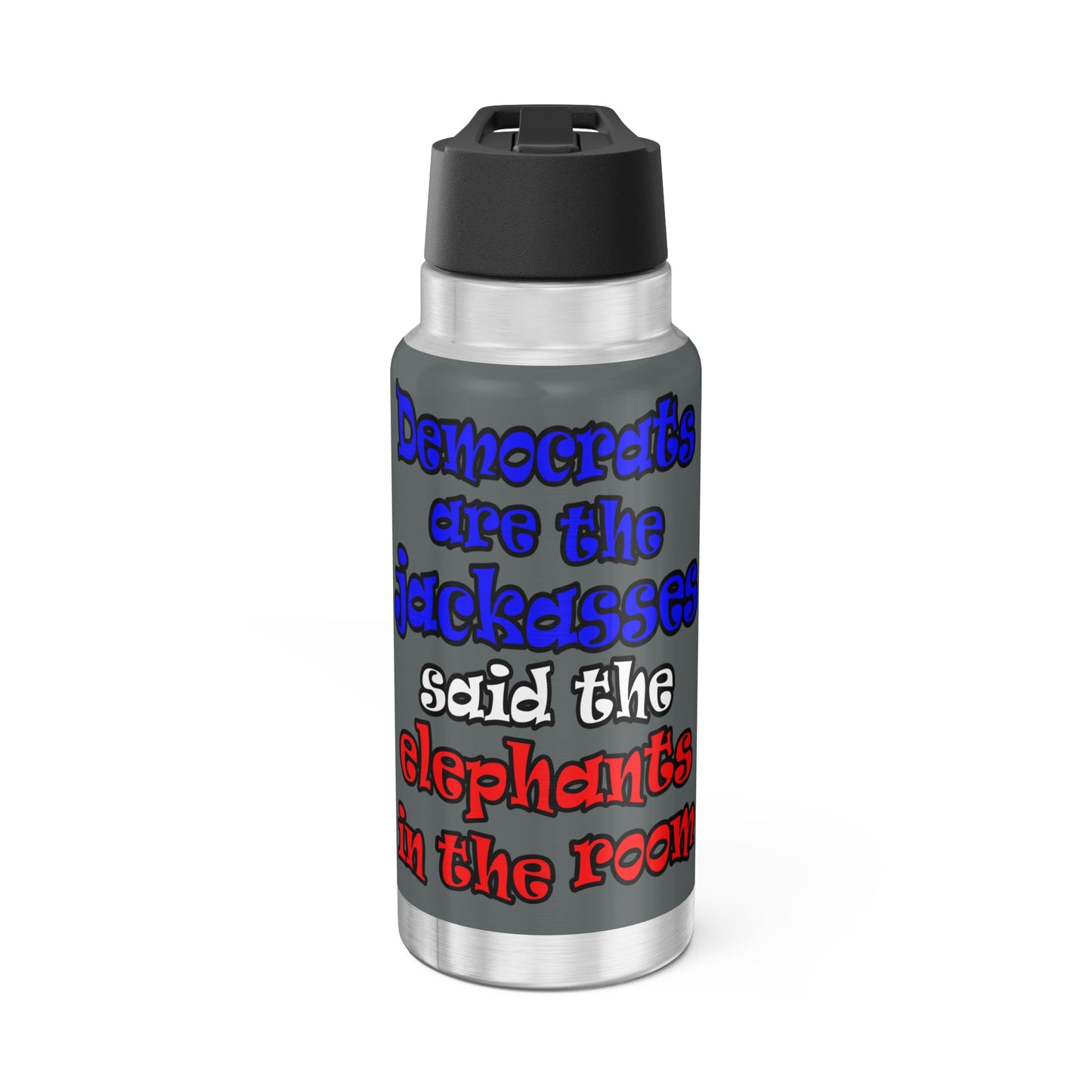 donkeys and elephants - Gator Tumbler, 32oz (dark grey)