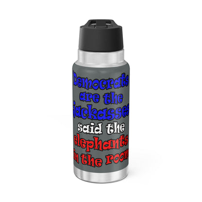 donkeys and elephants - Gator Tumbler, 32oz (dark grey)
