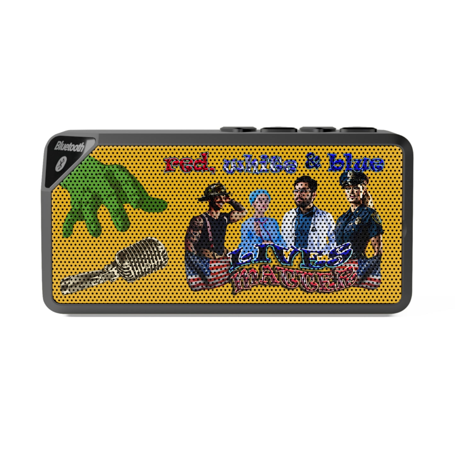 rw&b lives matter - Jabba Bluetooth Speaker (yellow)