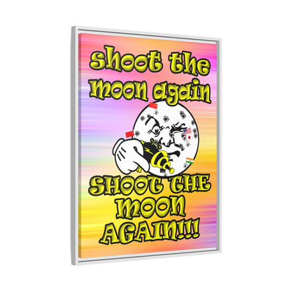 shoot the moon again - framed canvas art (color blur)