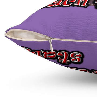 defy conquer reach - Spun Polyester Square Pillow - (light purple)