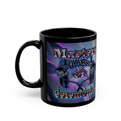 em cee squared - Black Mug (grey-pink wave)