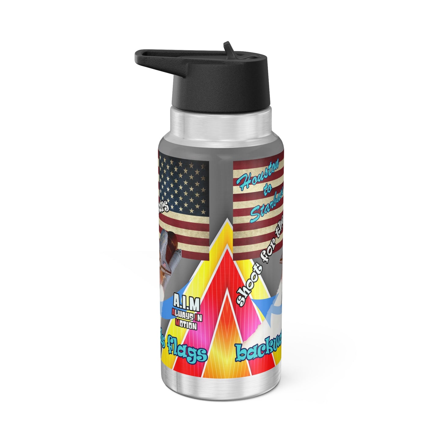 shoot for the stars - Gator Tumbler, 32oz (rainbow split)