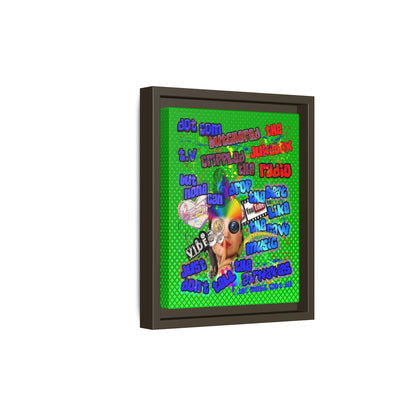 drop the beat - framed canvas art (logo green)