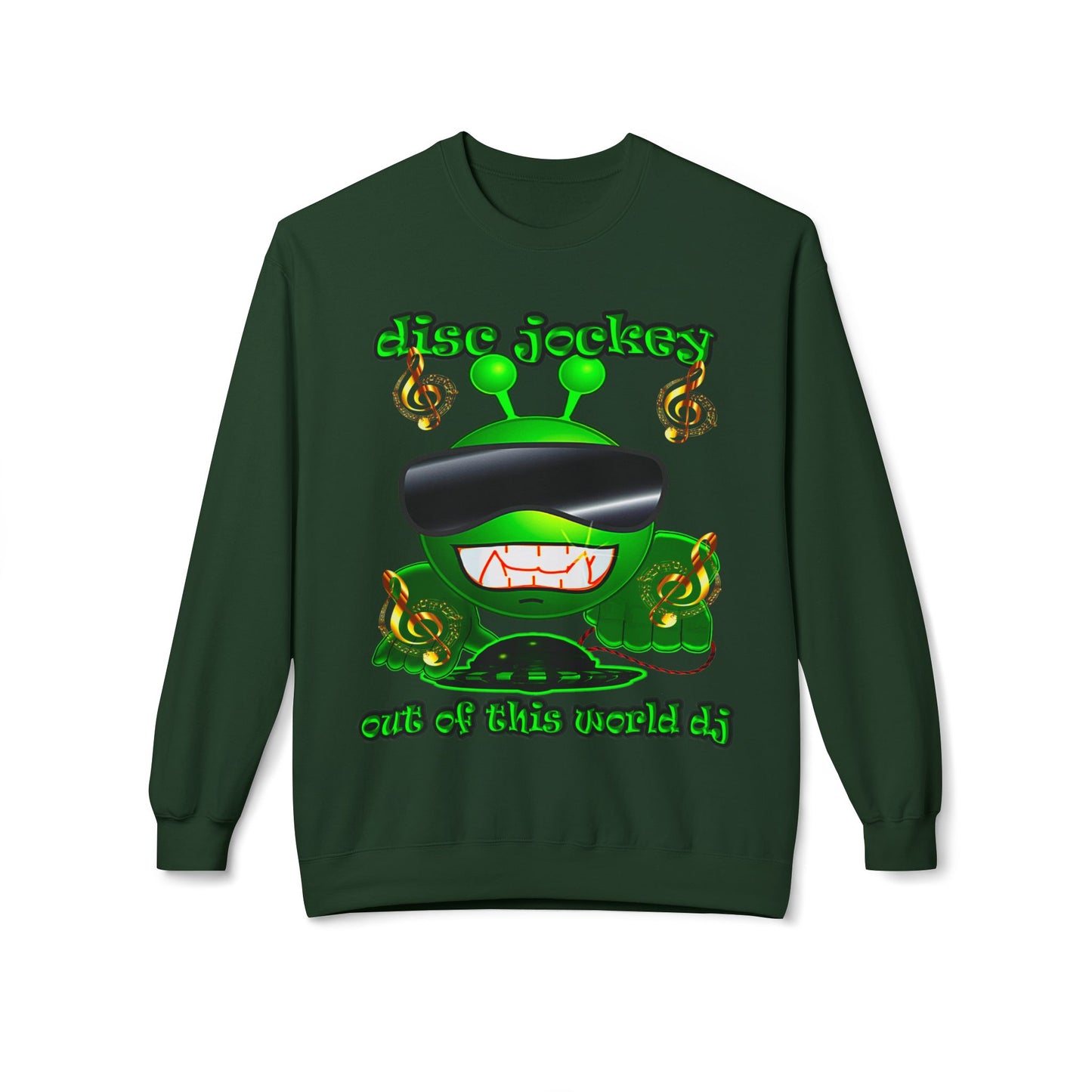disc jockey - Unisex Midweight Softstyle Fleece Crewneck Sweatshirt