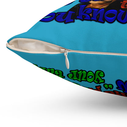 high noon - Spun Polyester Square Pillow - (turquoise)