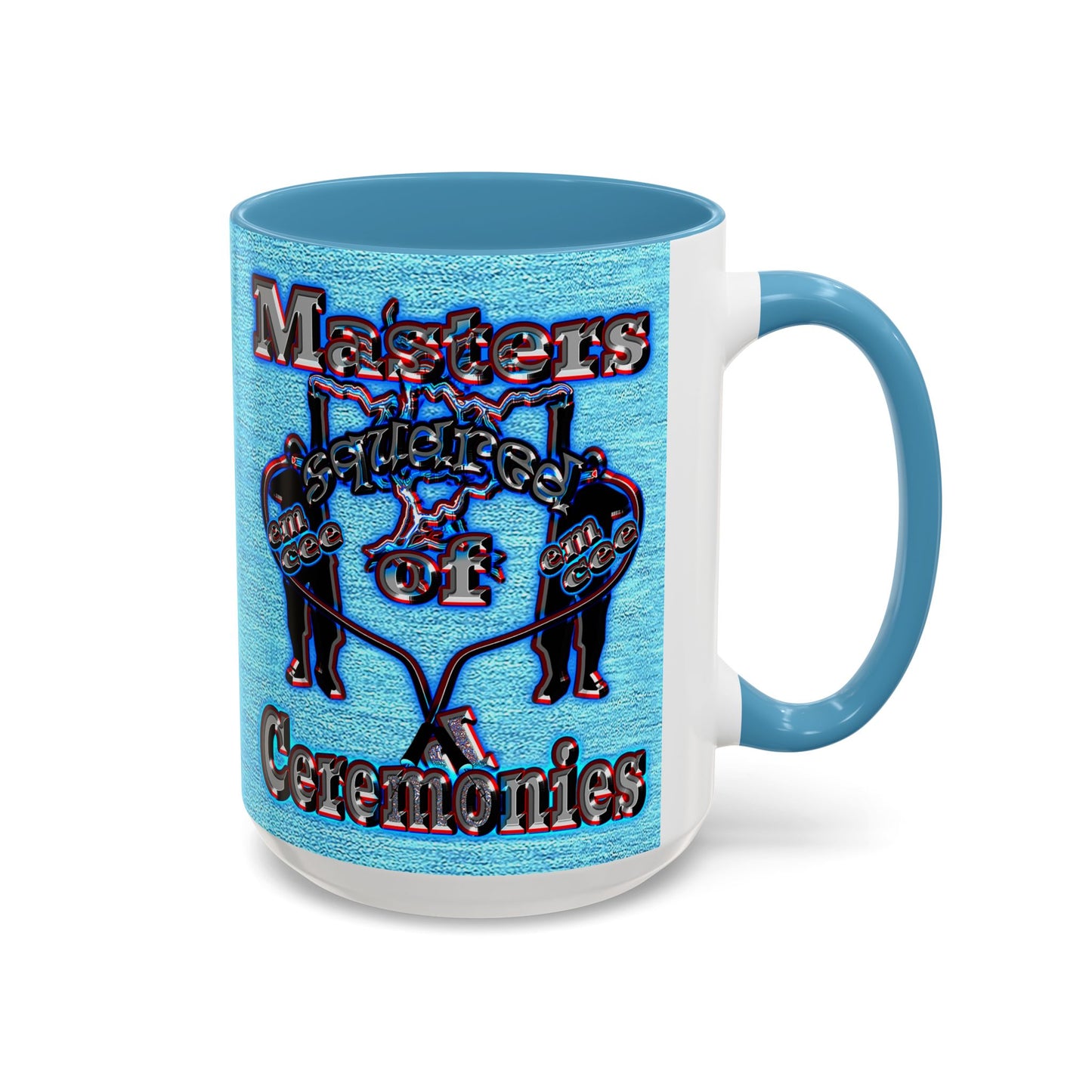 em cee squared - Accent Mug (faded dark blue)