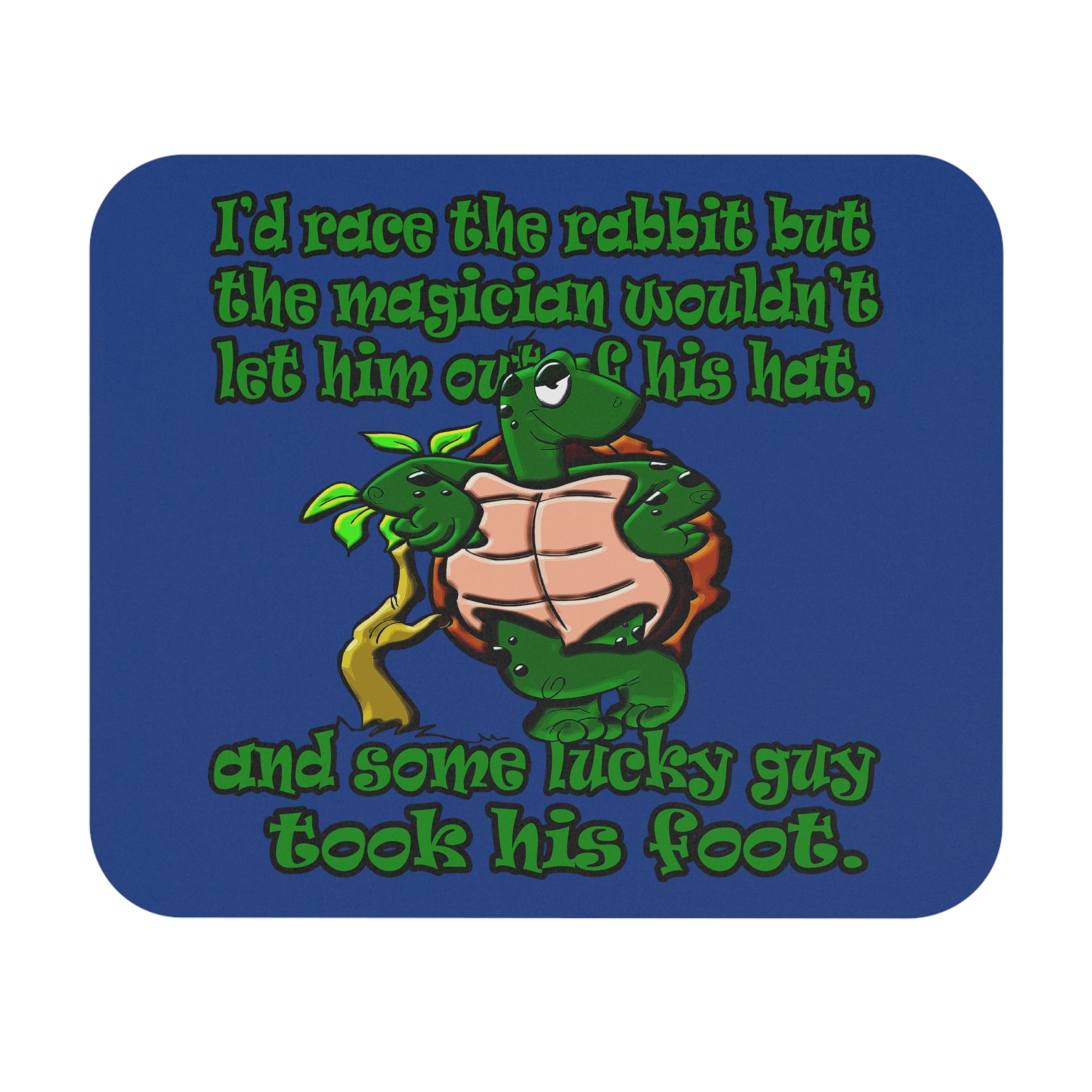 turtle race - Mouse Pad (Rectangle) (dark blue)
