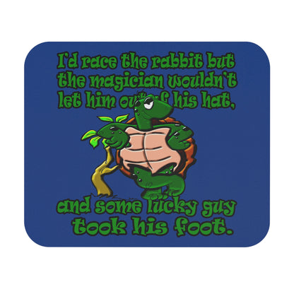turtle race - Mouse Pad (Rectangle) (dark blue)