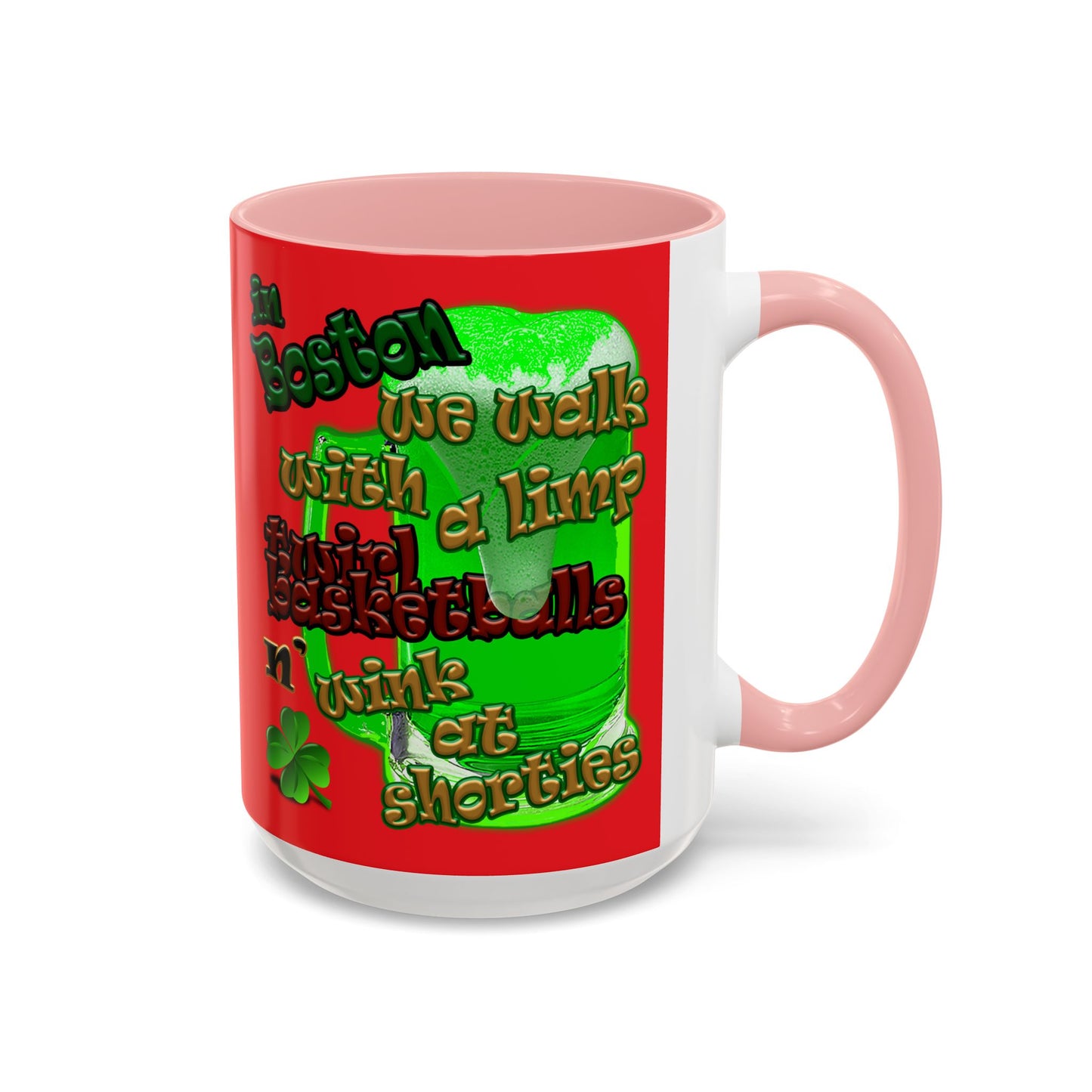 celtics logo - Accent Mug (red)