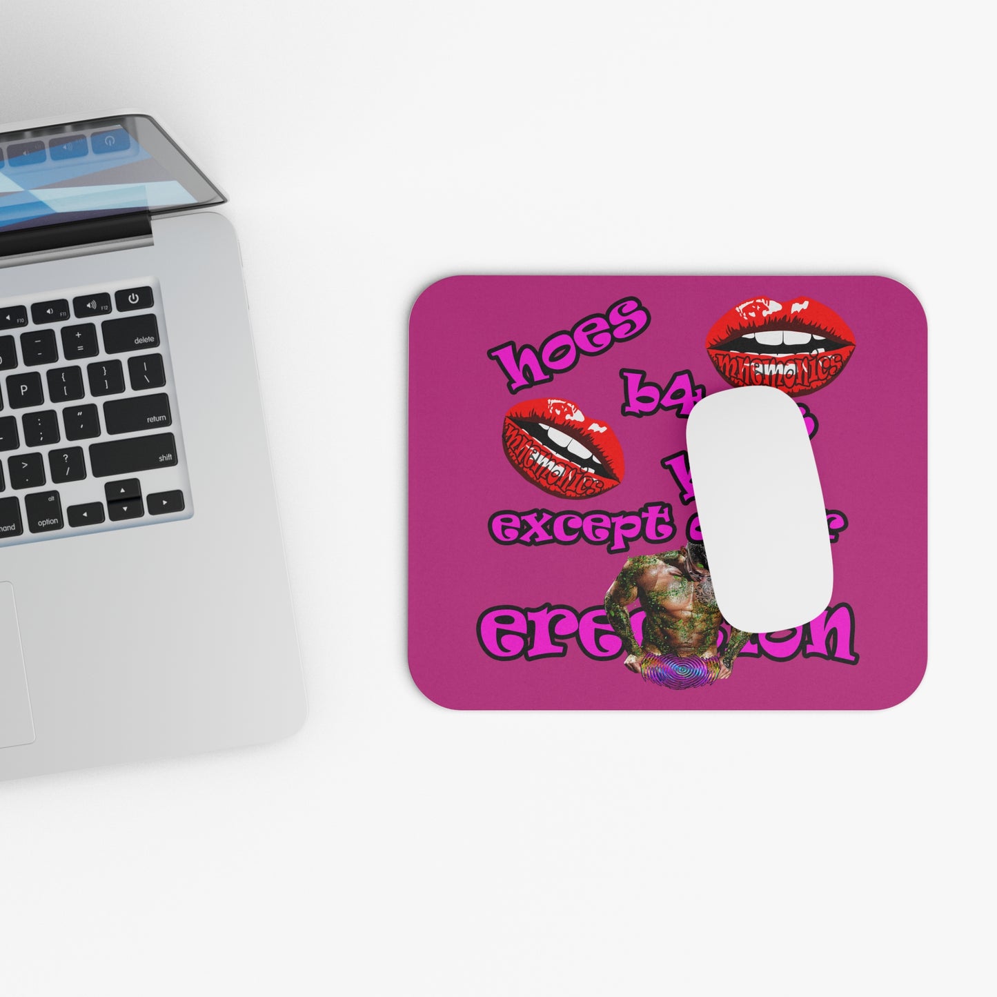 hoes b4 bros - Mouse Pad (Rectangle) (pink)