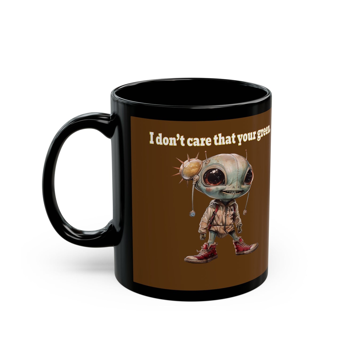 I don't care that your grey - Black Mug (brown)