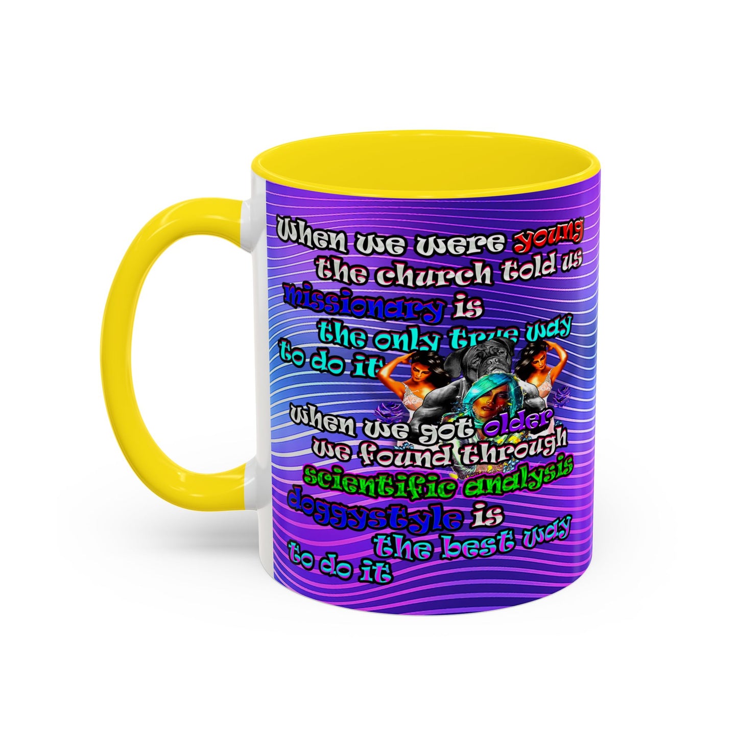 doggystyle - Accent Mug (purple wave)