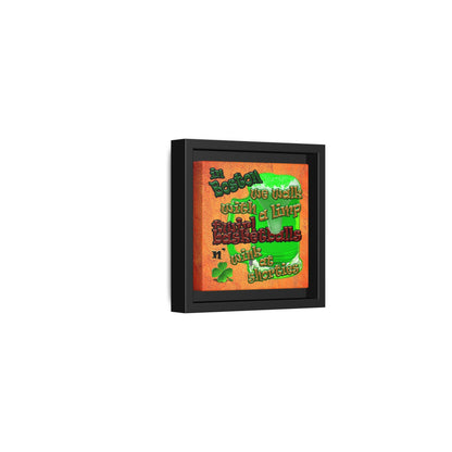 celtics logo - framed canvas art (burnt orange)
