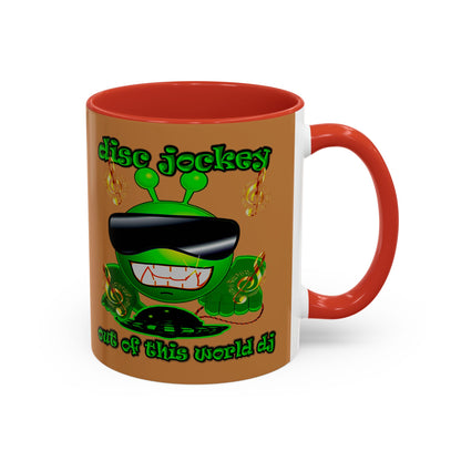 disc jockey - Accent Mug (light brown)