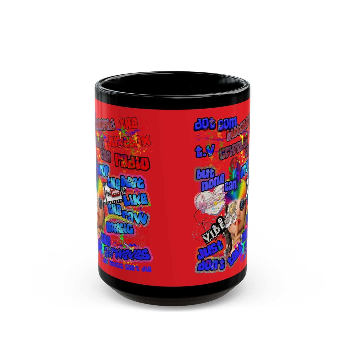 drop the beat - Black Mug (red)