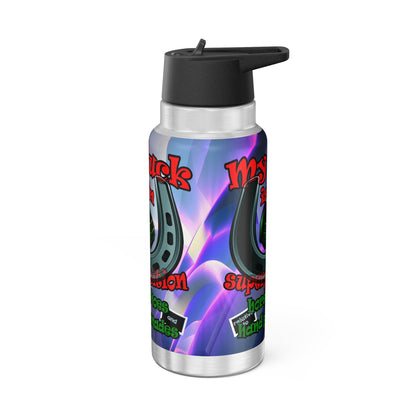 my luck - Gator Tumbler, 32oz  (grey-pink wave)